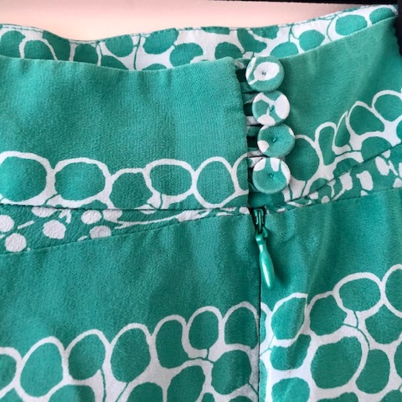 Marc Jacobs Green Patterned Silk Skirt - Picture 6 of 7
